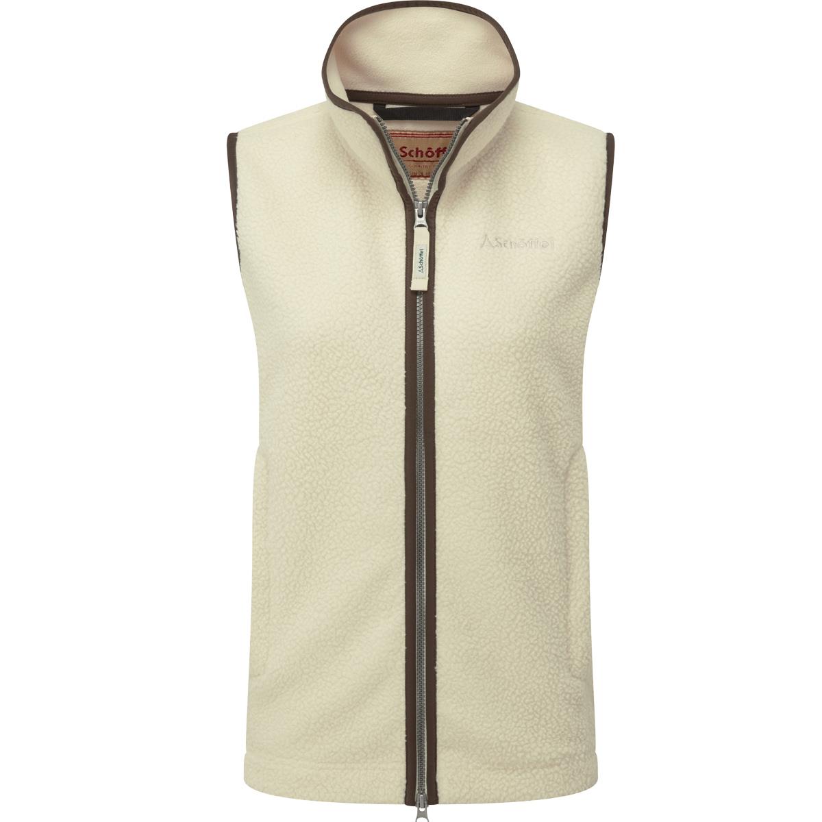 Has the signature brown trim been improved on the Schoffel Womens Lyndon Fleece Gilet?