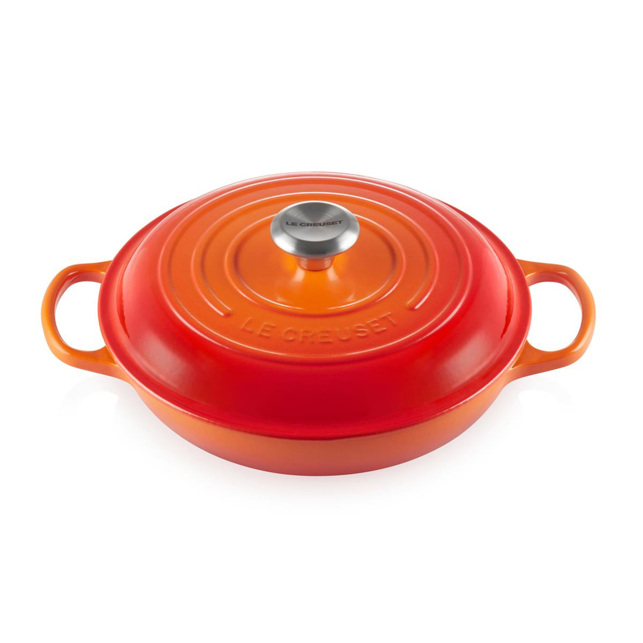 What size is Le Creuset shallow casserole cooking width?