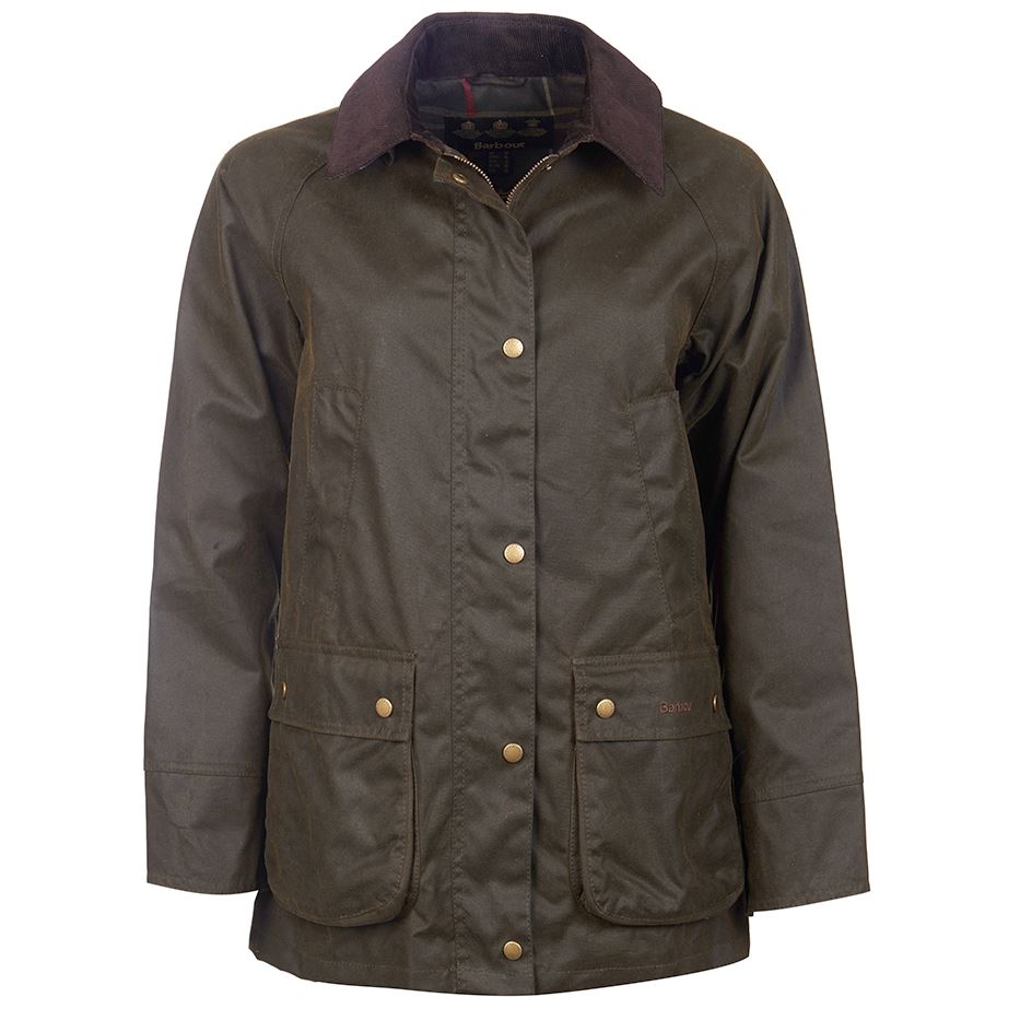 What are the key attributes of the Barbour Acorn Wax Jacket for women?
