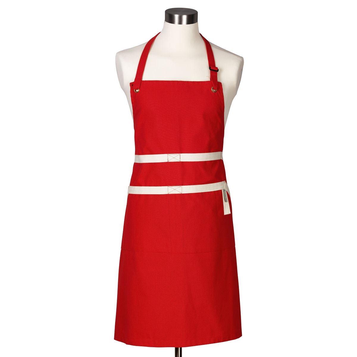 Does the Le Creuset apron have any specific features?