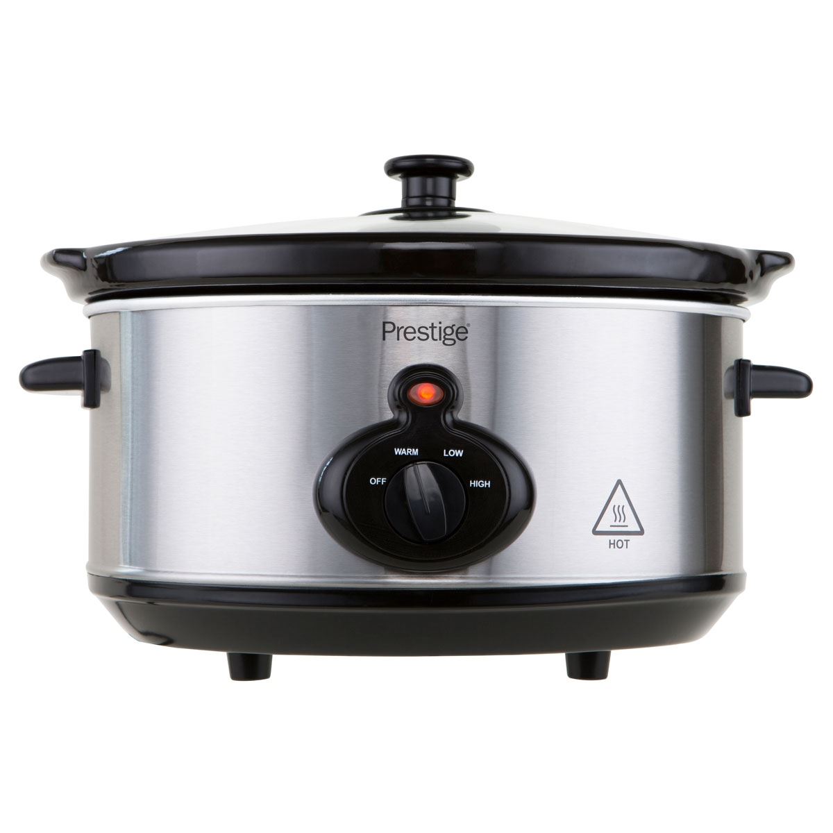 Does the Prestige Mechanical Slow Cooker feature a non-stick cooking surface?