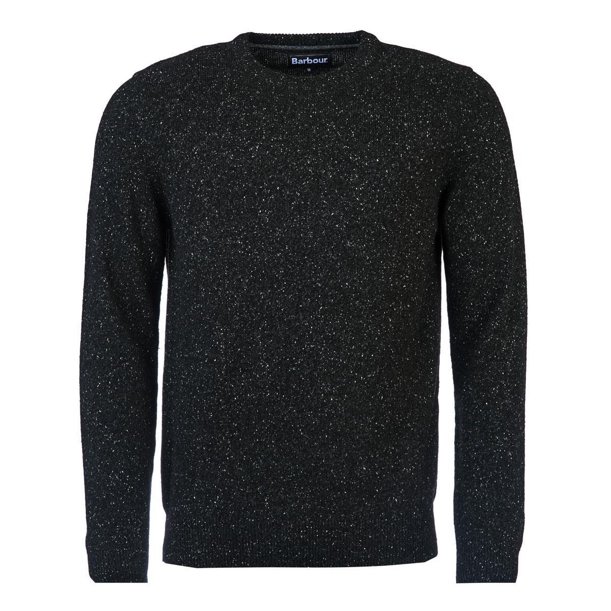 What are the attributes of the Barbour Tisbury sweater?