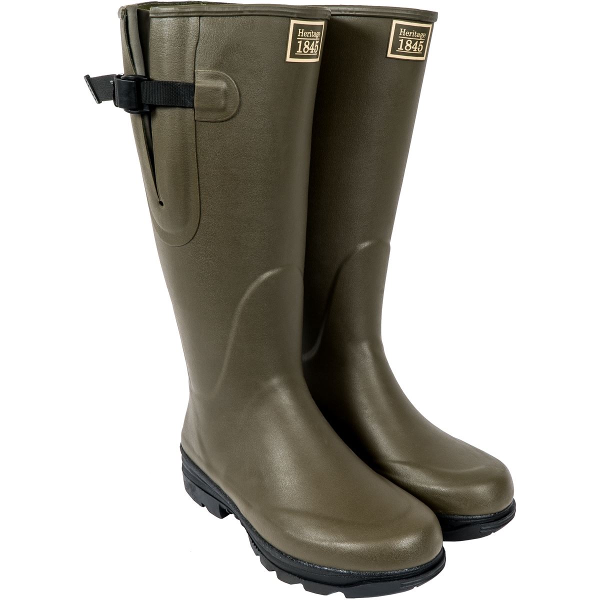 What is the warranty for Heritage 1845 Saint Joseph Wellingtons?