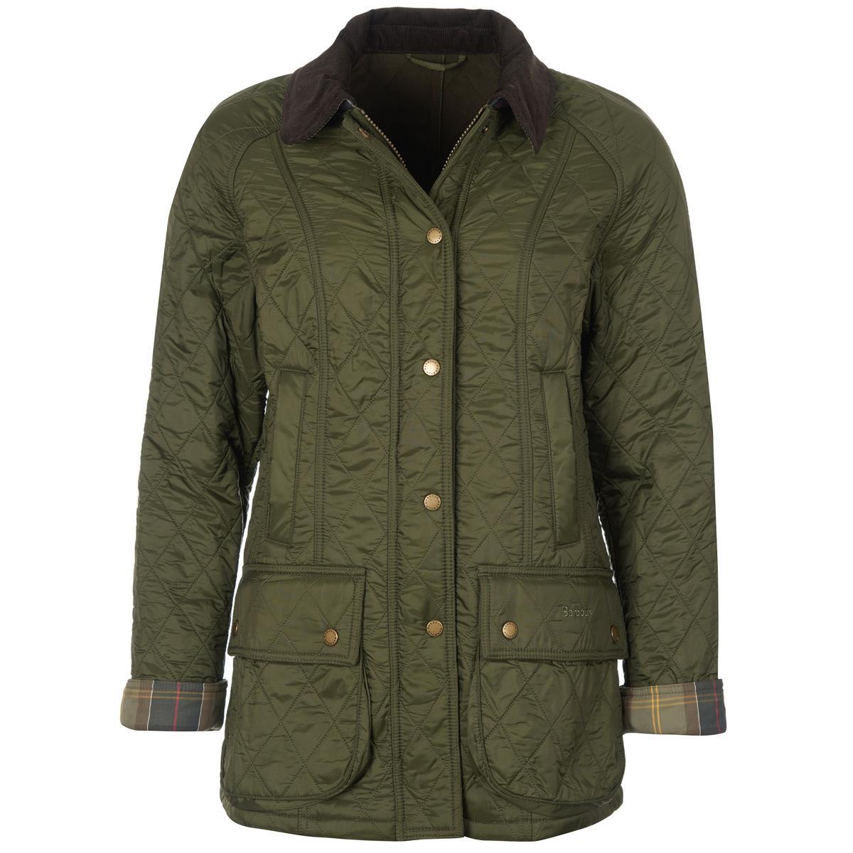 Does the Barbour Women's Beadnell Polarquilt Jacket have the check undercollar and cuffs?