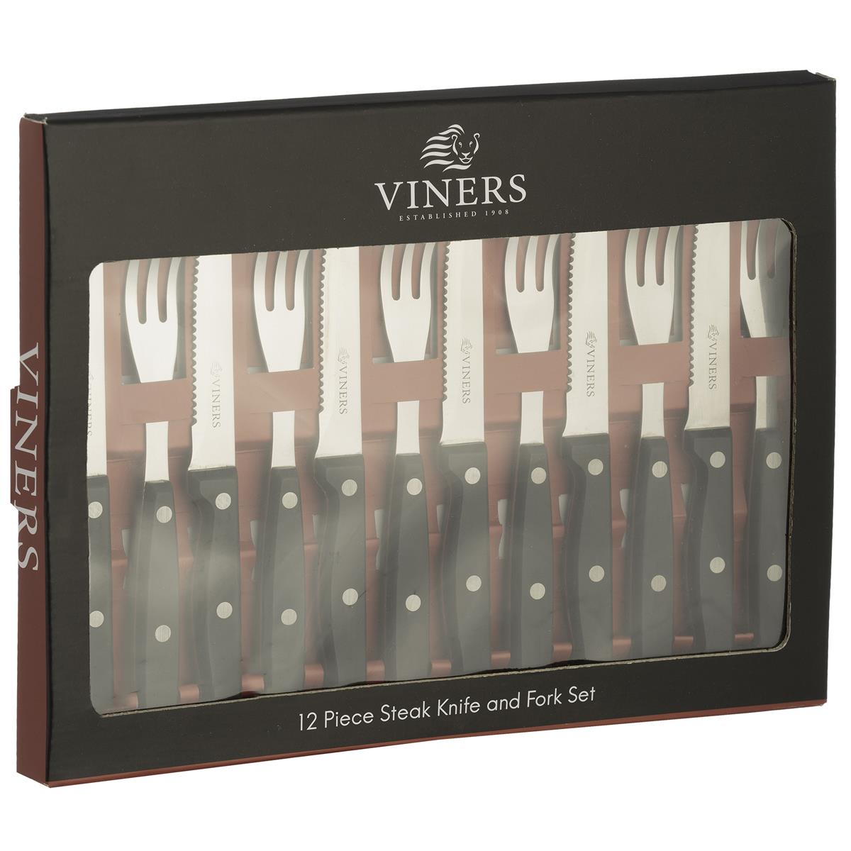 Does the Viners 12 Piece Steak Knife & Fork Set come with a warranty?