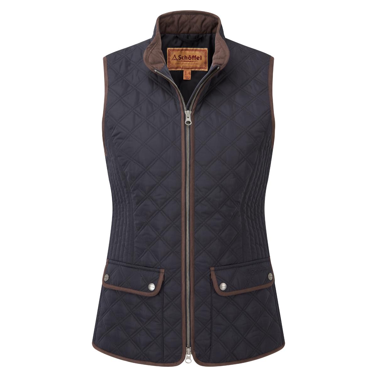 Could you tell me which country makes the Schoffel Womens Quilted Gilet?