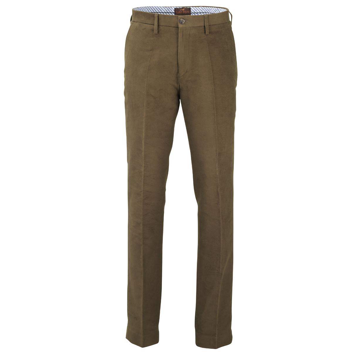 What is the ounce weight of the cotton used in Laksen Men's Broadlands Trousers?