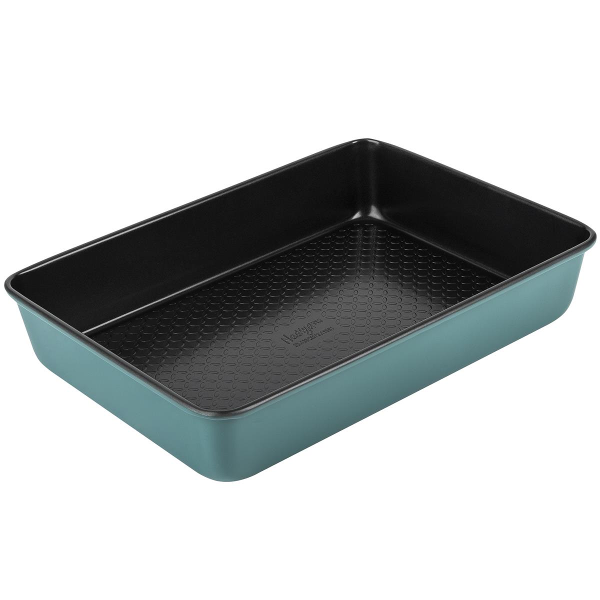 Is the bake tray in the Prestige Nadiya Hussain Non-Stick Oven and Bake Set suitable for cakes?