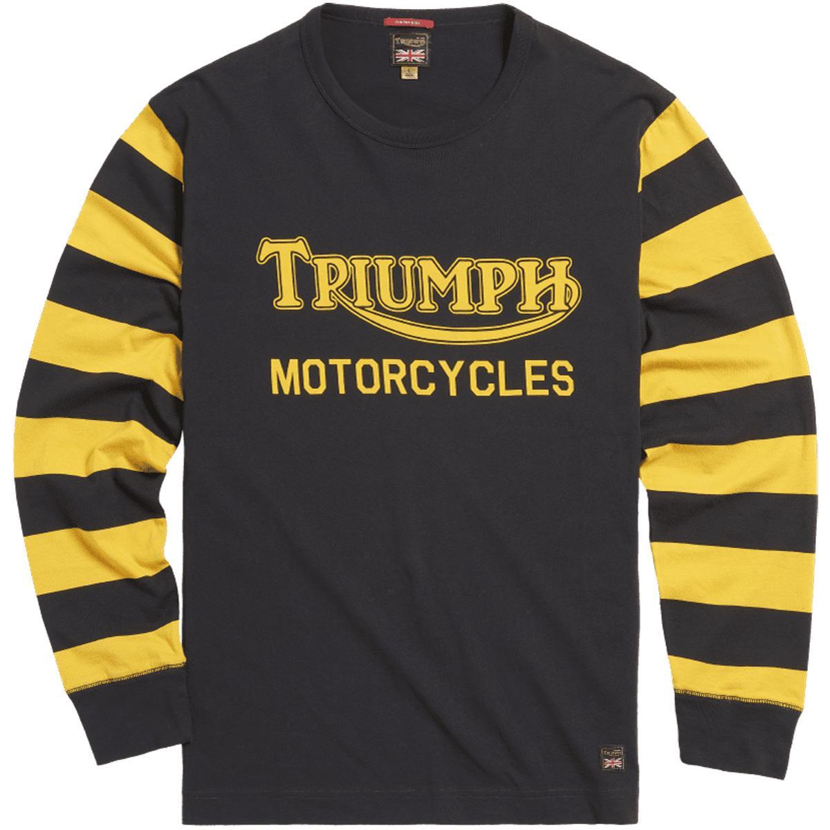 What is displayed on the back of the Triumph Ignition Coil Long Sleeve Tee?