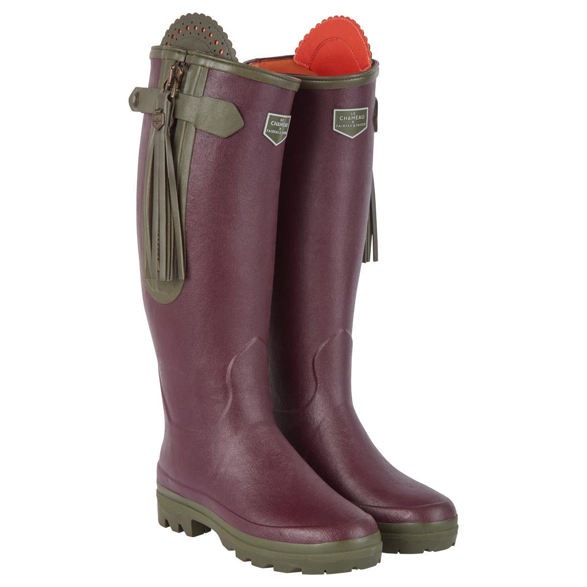 How can I leave a review for the Fairfax and Favor L'Alliance Neo wellies?