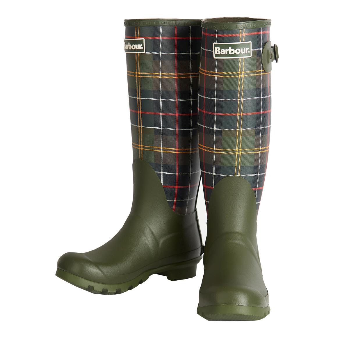 Where are these Barbour tartan wellies made?