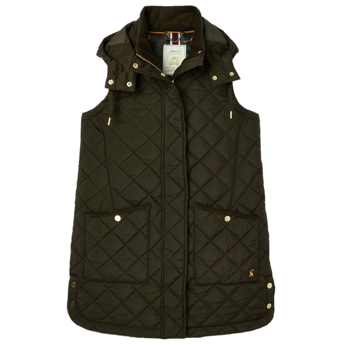 How does the Joules Chatham Gilet fasten?