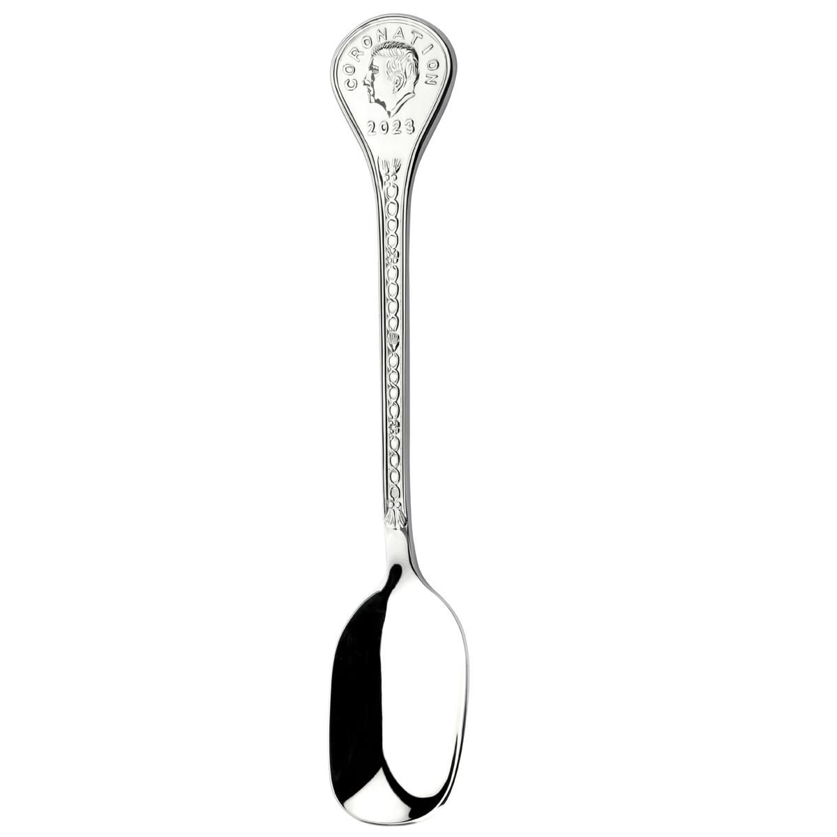 How is the handle designed on the coronation spoon 2023 from Arthur Price?