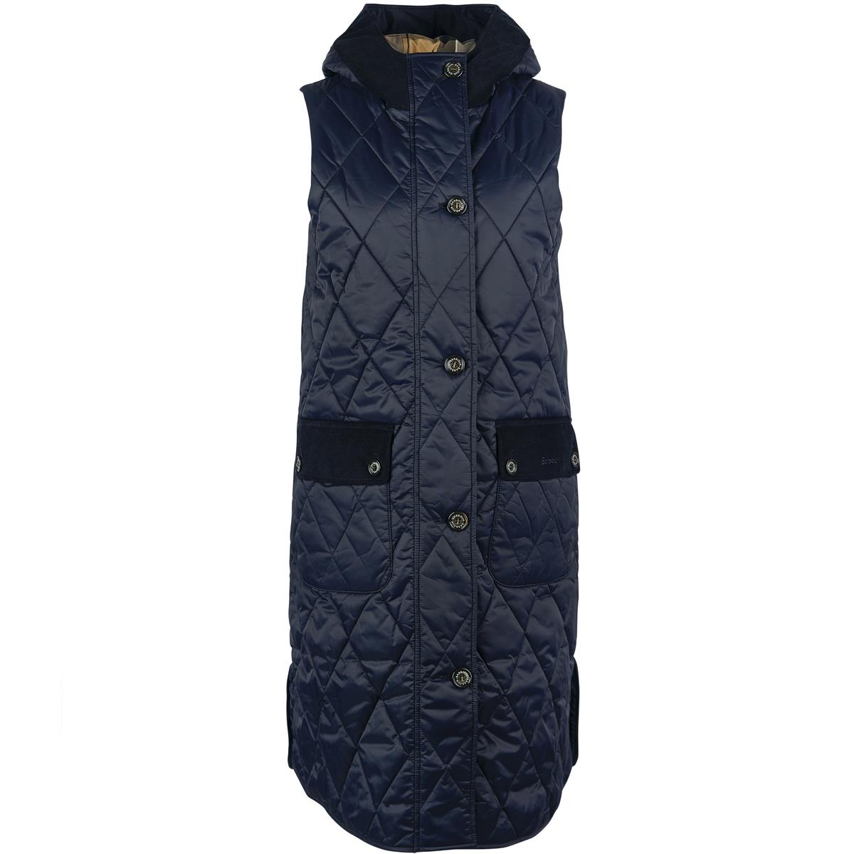 Does the Barbour Womens Mickley Gilet feature both a front zip and buttons?
