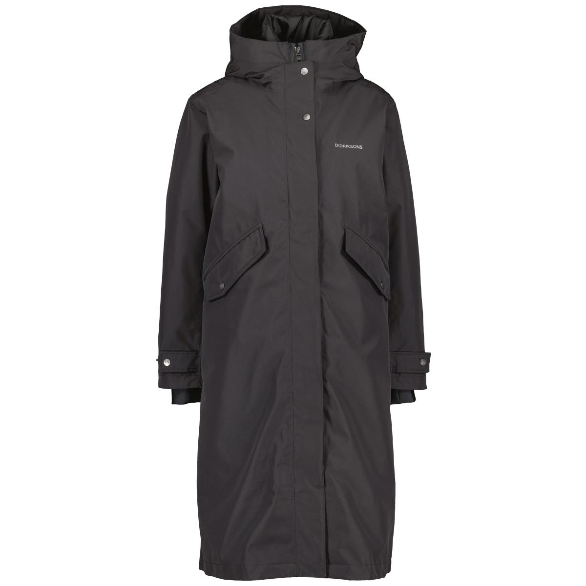 Could you specify the length of the Didriksons Mia Parka Jacket for women?