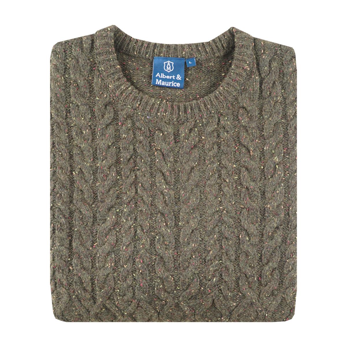What's the sleeve length in XL size on the Albert and Maurice Mens Ledbury Knit Crew Neck Jumper?