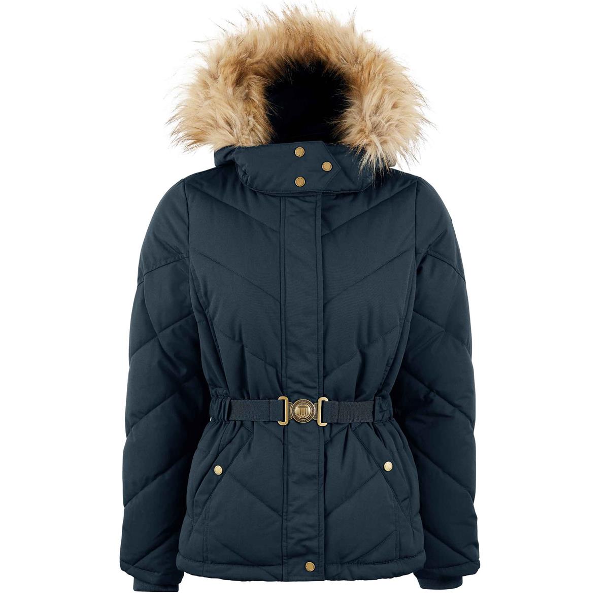 Does the Fairfax & Favor Women's Charlotte Padded Jacket have zipped or open pockets?