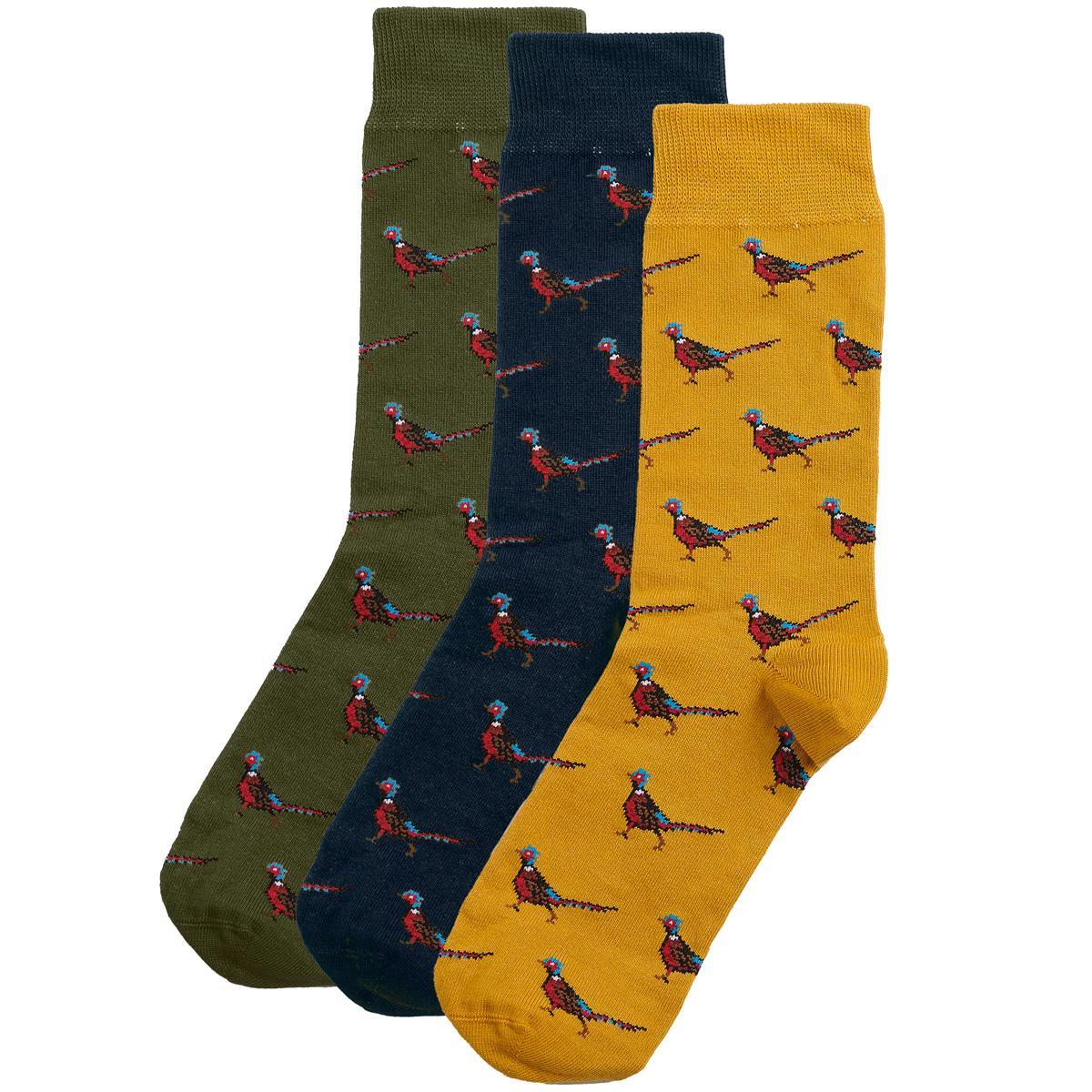 What is the range of sizes for 'One Size' in the Barbour Mens Pheasant Socks?